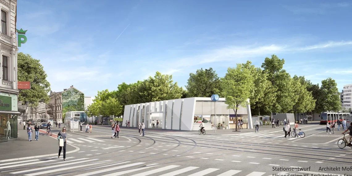 Entwurf der U5 Station Arne-Karlsson-Park